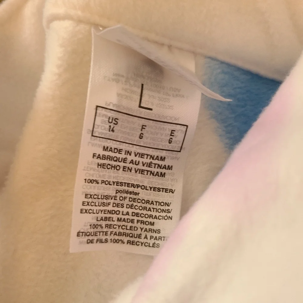 ZX Zero Posur Puffy Coat Pastel Ombre Hoodie Faux‎ Fur Removable Hood Girls Sz S